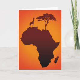 Afrikaanse safari kaart - Wenskaart