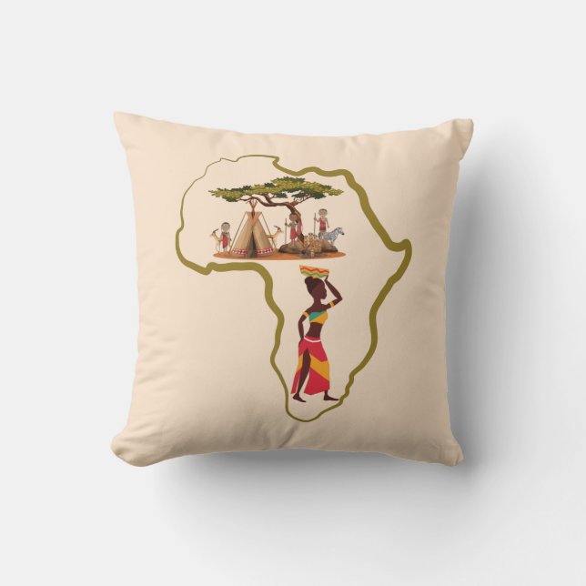 Afrikaanse safari kussen (Voorkant)