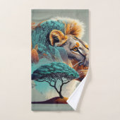 Afrikaanse Safari Leeuw Hoofd Bad Handdoek (Handdoek)