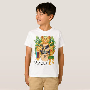Afrikaanse Safari Lions die muziekinstrumenten spe T-shirt