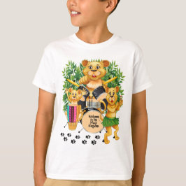 Afrikaanse Safari Lions die muziekinstrumenten spe T-shirt