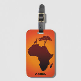 Afrikaanse Safari Map - Bagagelabel