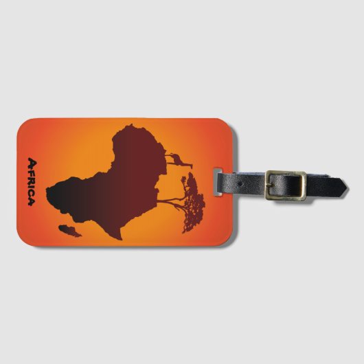 Afrikaanse Safari Map - Bagagelabel (Voorkant (horizontaal))