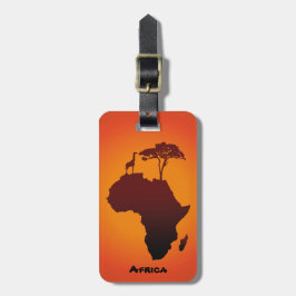 Afrikaanse Safari Map - Bagagelabel