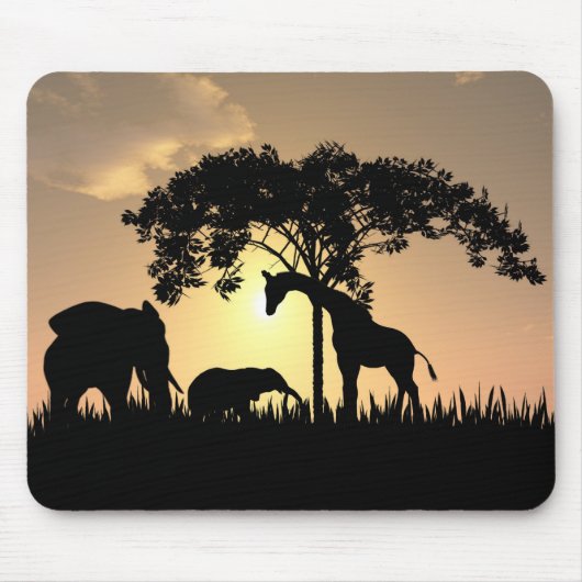 Afrikaanse safari mousepad muismat (Voorkant)