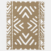 Afrikaanse Safari Mud Cloth Printed Blanket Fleece Deken (Voorkant)