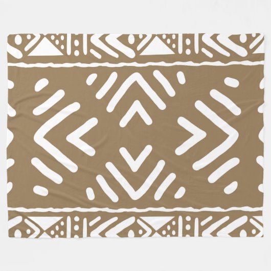 Afrikaanse Safari Mud Cloth Printed Blanket Fleece Deken (Voorkant (Horizontaal))