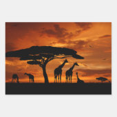 Afrikaanse Safari op Sunset Inpakpapier Vel (Voorkant 2)