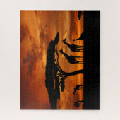 Afrikaanse Safari op Sunset Legpuzzel (Verticaal)