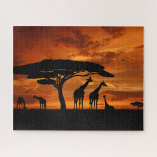 Afrikaanse Safari op Sunset Legpuzzel