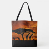 Afrikaanse Safari op Sunset Tote Bag (Voorkant)