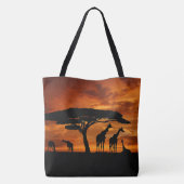 Afrikaanse Safari op Sunset Tote Bag (Achterkant)