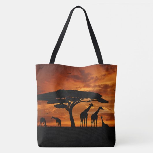 Afrikaanse Safari op Sunset Tote Bag (Achterkant)