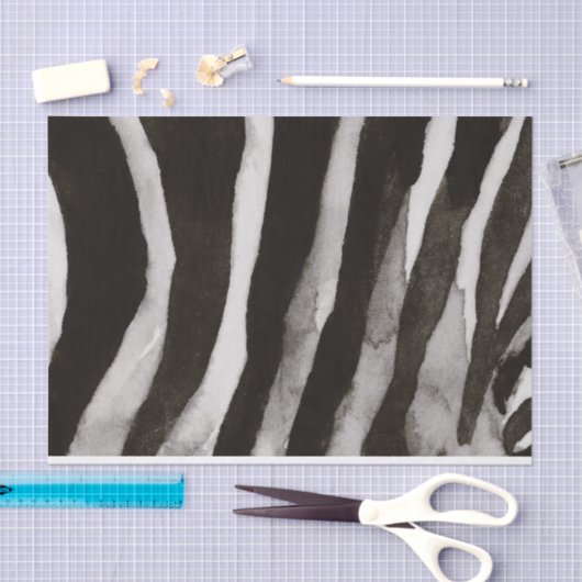 Afrikaanse Safari Painted Zebra Stripes Tissuepapier (Craft)