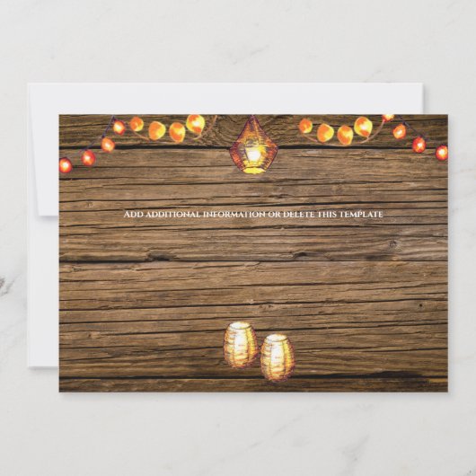 Afrikaanse safari-snaarlampen save the date (Achterkant)