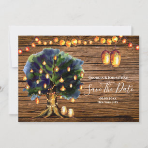 Afrikaanse safari-snaarlampen save the date