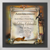 Afrikaanse Safari Sunset koninklijke aankondiging Poster (Voorkant)