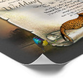 Afrikaanse Safari Sunset koninklijke aankondiging Poster (Hoek)