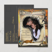 Afrikaanse Safari Sunset Save the Date Aankondigingskaart (Voorkant / Achterkant)