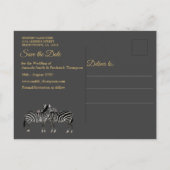 Afrikaanse Safari Sunset Save the Date Aankondigingskaart (Achterkant)