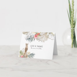 Afrikaanse Safari trouwfoto dank u Bedankkaart