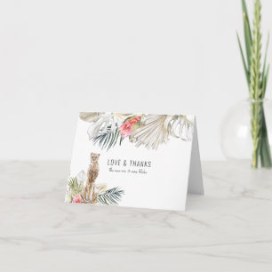 Afrikaanse Safari trouwfoto dank u Bedankkaart