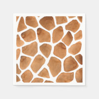 Afrikaanse Safari | Waterverf Giraffe Patroon