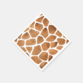 Afrikaanse Safari | Waterverf Giraffe Pattern Servet (Hoek)