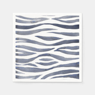 Afrikaanse Safari   Waterverf Zebra Patroon Servet