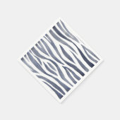 Afrikaanse Safari | Waterverf zebrapatroon Servet (Hoek)