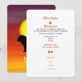 Afrikaanse Safari Wedding Destination Invitation Kaart (Voorkant / Achterkant)