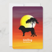 Afrikaanse Safari Wedding Destination Invitation Kaart (Achterkant)