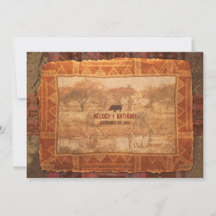 Afrikaanse Safari Wedding Uitnodiging