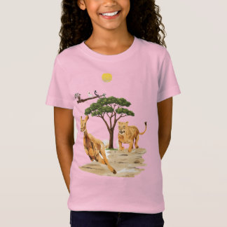 Afrikaanse safari-wildlife leeuw hert natuur ontwe t-shirt