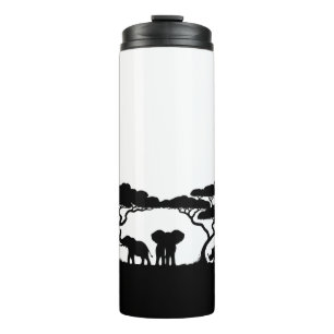 Afrikaanse Safari Wildlife Silhouette Reisbeker Thermosbeker