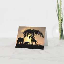 Afrikaanse safari zonsondergang kaart