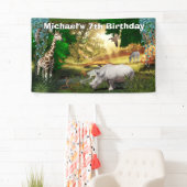 Afrikaanse safari's bosareaal dierentuin spandoek (Insitu)