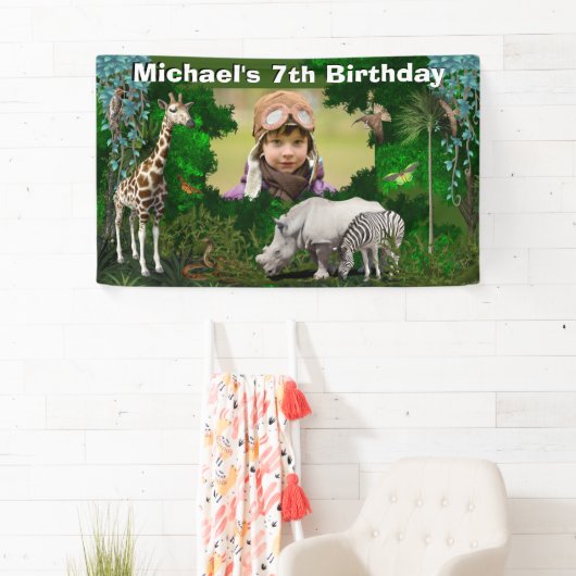 Afrikaanse safari's op het bos spandoek (Insitu)