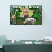 Afrikaanse safari's op het bos spandoek (Beurs)