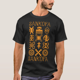Afrikaanse Sankofa Adinkra Symbolen. Ghana Black P T-shirt
