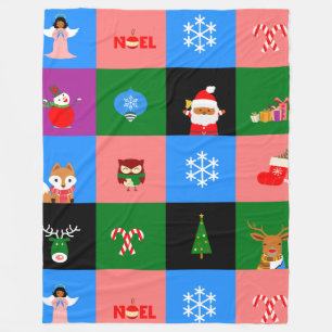 afrikaanse santa claus colorblock deken