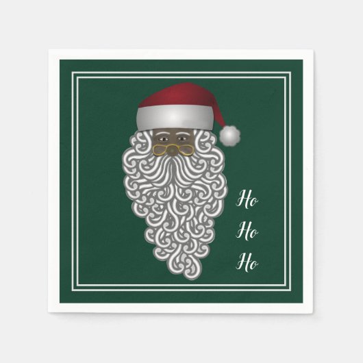 Afrikaanse  Santa Claus Green Napkins Servet (Voorkant)