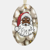 afrikaanse santa claus keramisch ornament (Links)