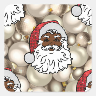 afrikaanse santa claus vierkante sticker