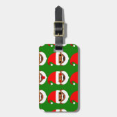 afrikaanse santa emoji emoticons bagagelabel (Voorkant verticaal)