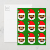 afrikaanse santa emoji emoticons feestdagenkaart (Voorkant / Achterkant)
