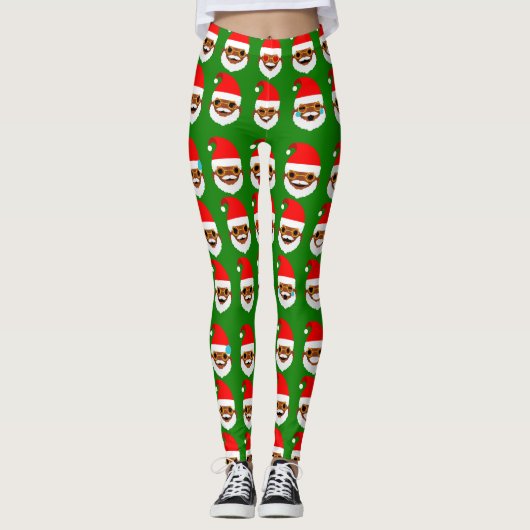 afrikaanse santa emoji emoticons leggings (Voorkant)