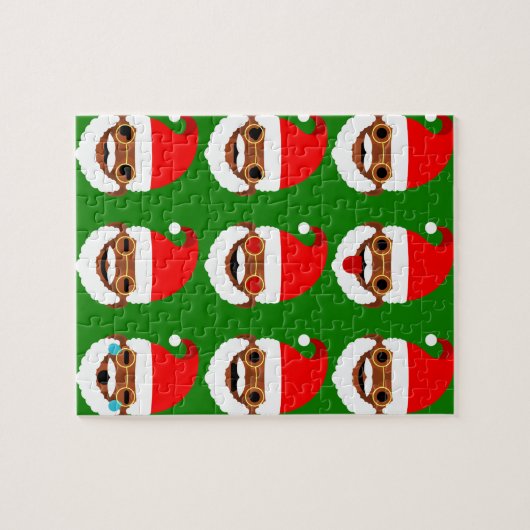 afrikaanse santa emoji emoticons legpuzzel (Horizontaal)
