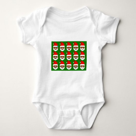afrikaanse santa emoji emoticons romper (Voorkant)