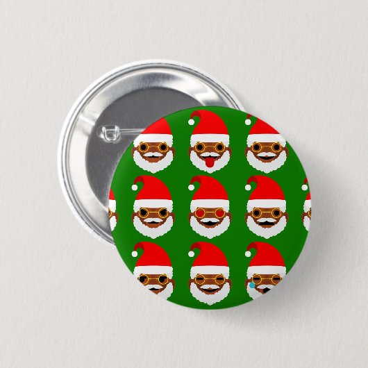 afrikaanse santa emoji emoticons ronde button 5,7 cm (Voorkant /achterkant)